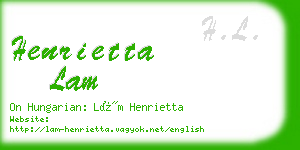 henrietta lam business card